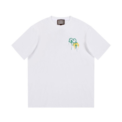 구찌 남/녀 화이트 크루넥 반팔티 - Gucci Unisex White Short sleeved T-shirts - gu211x
