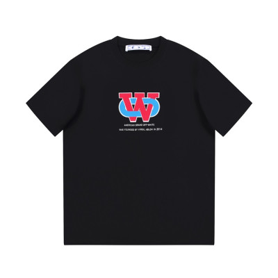 오프화이트 남/녀 모던 블랙 반팔티 - Off white Unisex Black Tshirts - of26x