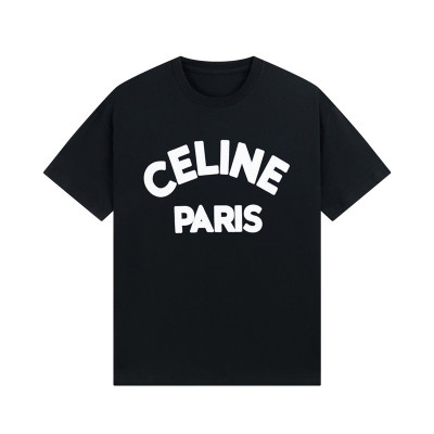 셀린느 남성 크루넥 블랙 반팔티 - Celine Mens Black Short sleeved T-shirts - ce85x