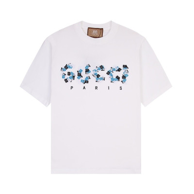 구찌 남/녀 화이트 크루넥 반팔티 - Gucci Unisex White Short sleeved T-shirts - gu214x
