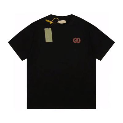 구찌 남/녀 블랙 크루넥 반팔티 - Gucci Unisex Black Short sleeved T-shirts - gu216x