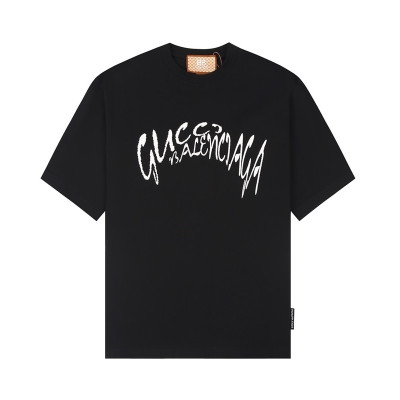 구찌 남/녀 블랙 크루넥 반팔티 - Gucci Unisex Black Short sleeved T-shirts - gu216x
