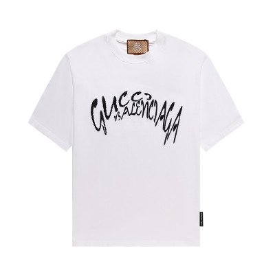 구찌 남/녀 화이트 크루넥 반팔티 - Gucci Unisex White Short sleeved T-shirts - gu217x