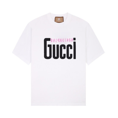 구찌 남/녀 화이트 크루넥 반팔티 - Gucci Unisex White Short sleeved T-shirts - gu220x