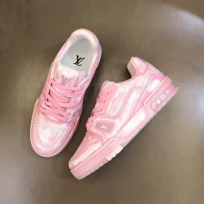 루이비통 남/녀 핑크 스니커즈 - Louis vuitton Unisex Pink Sneakers - lv461x