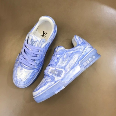 루이비통 남/녀 블루 스니커즈 - Louis vuitton Unisex Blue Sneakers - lv463x