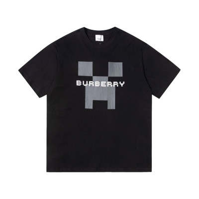 버버리 남성 블랙 크루넥 반팔티 - Burberry Mens Black Tshirts - bu91x