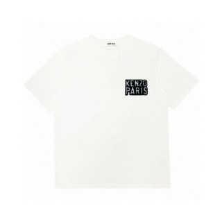 겐조 남/녀 화이트 크루넥 반팔티 - Kenzo Unisex White Tshirts - ken208x