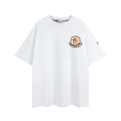 몽클레어 남성 화이트 크루넥 반팔티 - Moncler Mens White Tshirts - mo84x