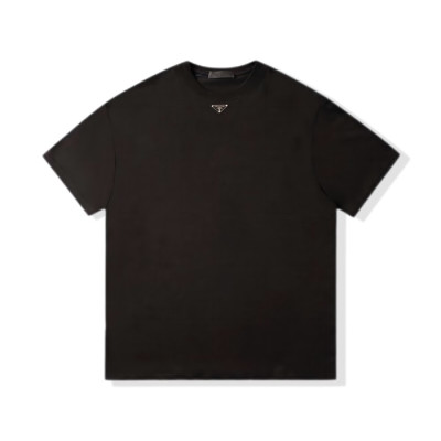 프라다 남성 블랙 크루넥 반팔티 - Prada Mens Black Short sleeved Tshirts - pr317