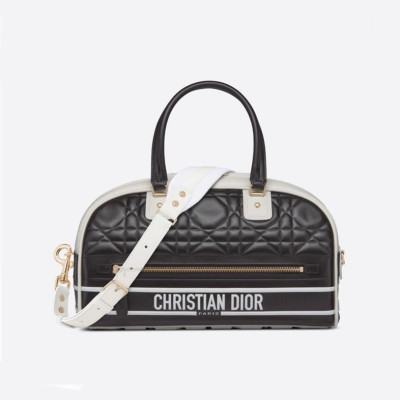 디올 여성 블랙 볼링백 - Dior Womens Black Bowling Bag - di319x