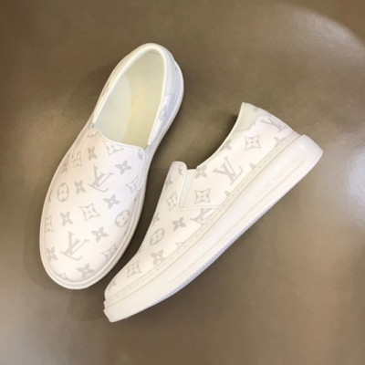 루이비통 남성 모던 화이트 로퍼 - Louis vuitton Mens White Loafer - lv545x