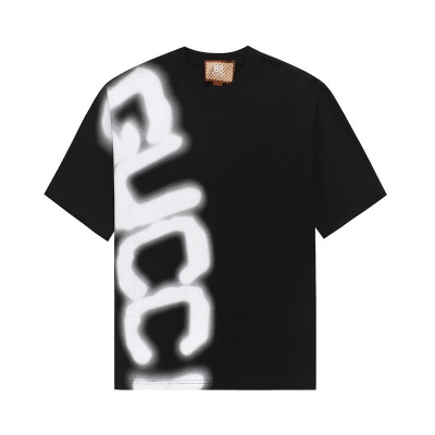 구찌 남/녀 블랙 크루넥 반팔티 - Gucci Unisex Black Short sleeved T-shirts - gu287x