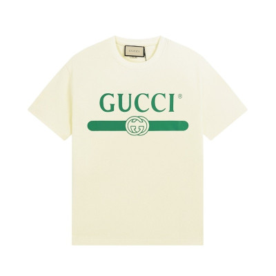 구찌 남/녀 화이트 크루넥 반팔티 - Gucci Unisex White Short sleeved T-shirts - gu289x
