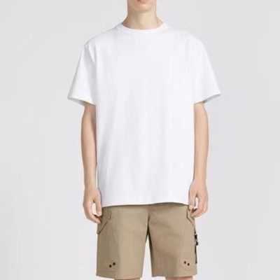 디올 남성 화이트 크루넥 반팔티 - Dior Mens White Short sleeved Tshirts - di321x