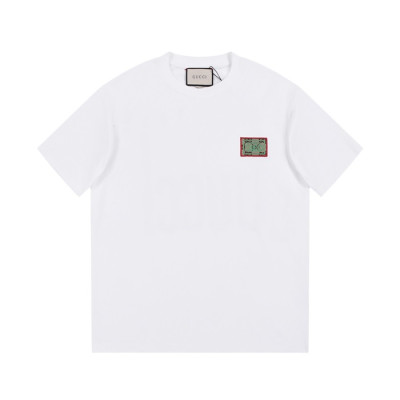 구찌 남/녀 화이트 크루넥 반팔티 - Gucci Unisex White Short sleeved T-shirts - gu297x