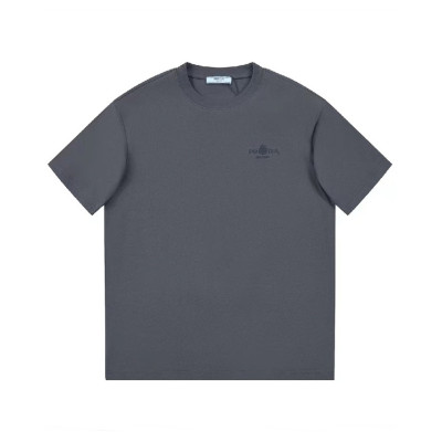 프라다 남성 그레이 크루넥 반팔티 - Prada Mens Gray Short sleeved Tshirts - pr325x