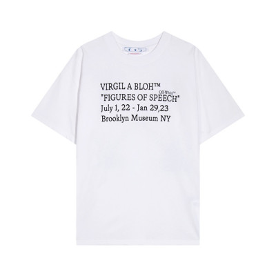 오프화이트 남성 모던 화이트 반팔티 - Off white Mens White Short sleeved Tshirts - of32x