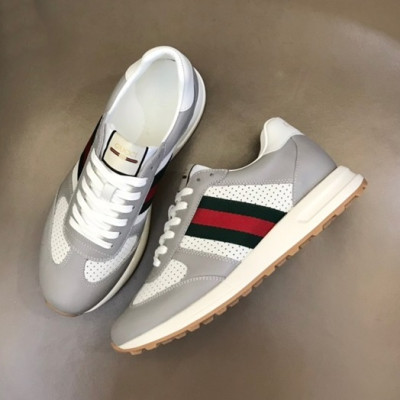 구찌 남성 그레이 스니커즈 - Gucci Mens Gray Sneakers- gu321X