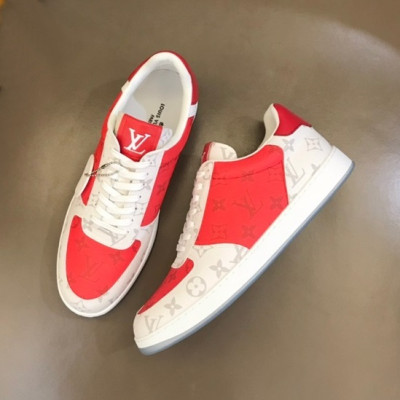 루이비통 남성 레드 스니커즈 - Louis vuitton Mens Red Sneakers - lv622x