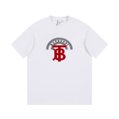 버버리 남성 화이트 크루넥 반팔티 - Burberry Mens White Tshirts - bu120x