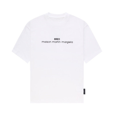 메종마르지엘라 남/녀 크루넥 화이트 반팔티 - Maison Margiela Unisex White Tshirts - mai118x