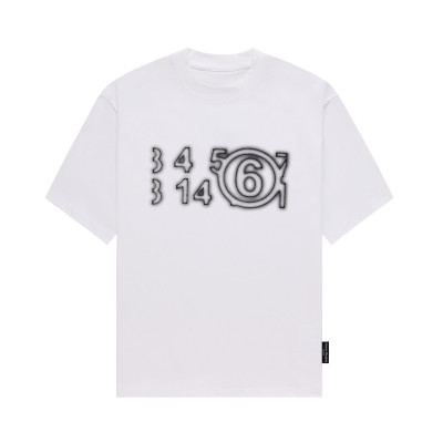 메종마르지엘라 남/녀 크루넥 화이트 반팔티 - Maison Margiela Unisex White Tshirts - mai121x