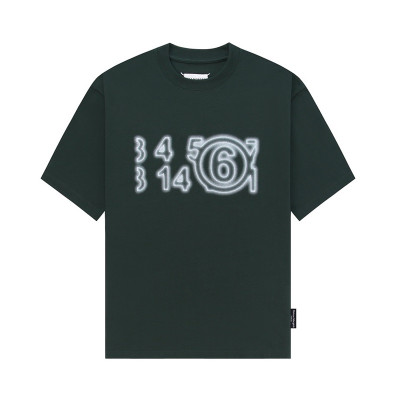 메종마르지엘라 남/녀 크루넥 그린 반팔티 - Maison Margiela Unisex Green Tshirts - mai122x