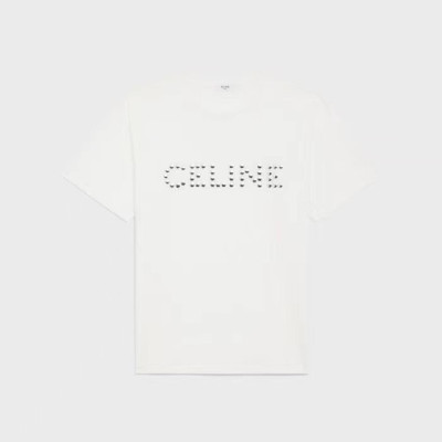 셀린느 남성 크루넥 화이트 반팔티 - Celine Mens White Short sleeved T-shirts - ce109x