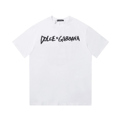 돌체앤가바나 남성 화이트 반팔티 - Dolce&Gabbana Mens White Tshirts - dol434x