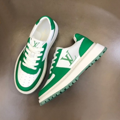 루이비통 남성 그린 스니커즈 - Louis vuitton Mens Green Sneakers - lv650x