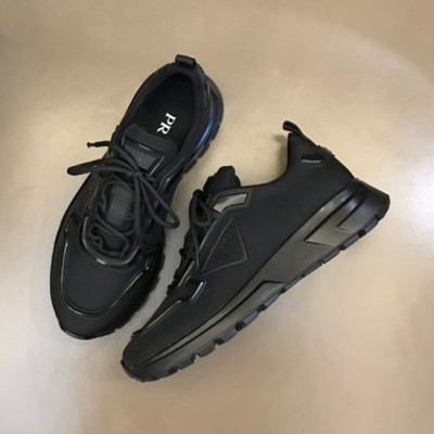 프라다 남성 블랙 스니커즈 - Prada Mens Black Sneakers - pr355x