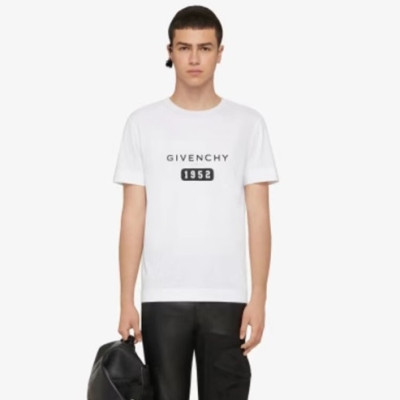 지방시 남/녀 크루넥 화이트 반팔티 - Givenchy Unisex White Short Sleeved Tshirts - gi203x