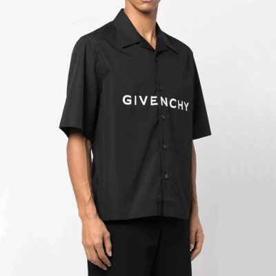 지방시 남성 모던 블랙 반팔 셔츠 - Givenchy Mens Black Short-sleeved Tshirts - gi204x