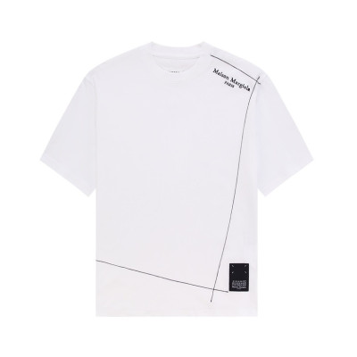 메종마르지엘라 남성 크루넥 화이트 반팔티 - Maison Margiela Mens White Tshirts - mai125x