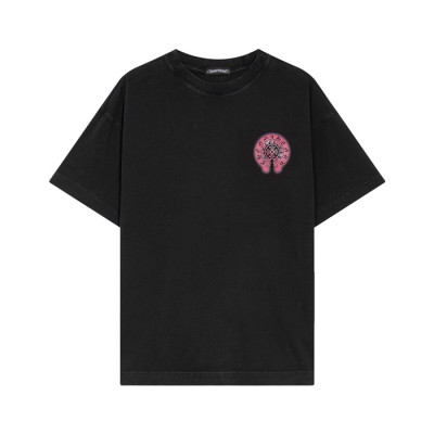 크롬하츠 남성 블랙 크루넥 반팔티 - Chrom Hearts Mens Black Short sleeved T-shirts - ch101x