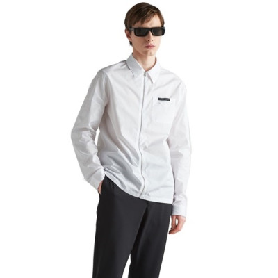 프라다 남성 모던 화이트 셔츠 - Prada Mens White Tshirts - pr358x