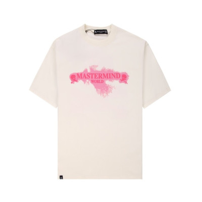 마스터마인드 남성 화이트 크루넥 반팔티 - Mastermind Mens White Tshirts - mas135x