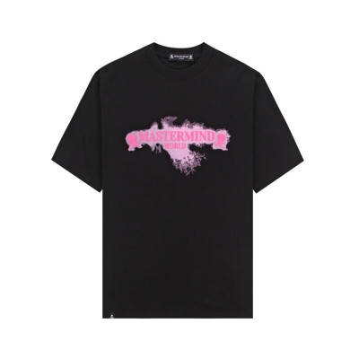 마스터마인드 남성 블랙 크루넥 반팔티 - Mastermind Mens Black Tshirts - mas136x