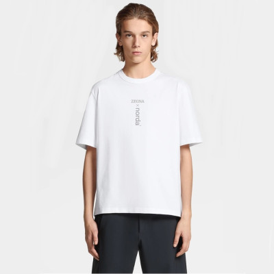 제냐 남성 화이트 크루넥 반팔티 - Zegna Mens White Tshirts - ze78x