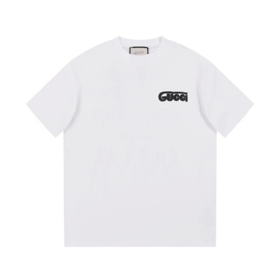 구찌 남/녀 화이트 크루넥 반팔티 - Gucci Unisex White Short sleeved T-shirts - gu365x