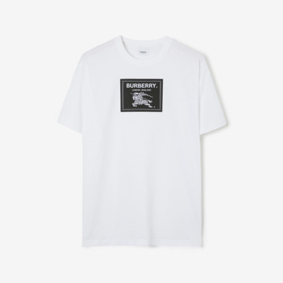 버버리 남성 화이트 크루넥 반팔티 - Burberry Mens White Tshirts - bu129x