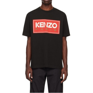 겐조 남/녀 블랙 크루넥 반팔티 - Kenzo Unisex Black Tshirts - ken212x