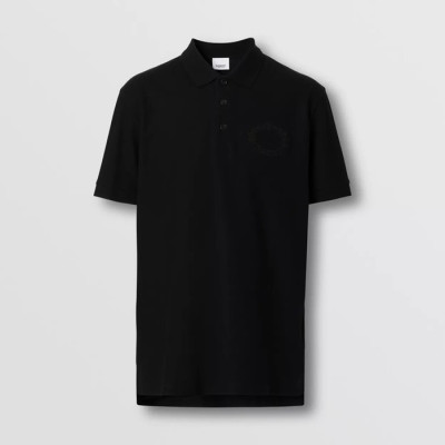 버버리 남성 블랙 폴로 반팔티 - Burberry Mens Black Tshirts - bu134x