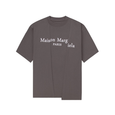 메종마르지엘라 남/녀 크루넥 그레이 반팔티 - Maison Margiela Unisex Gray Tshirts - mai128x