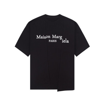 메종마르지엘라 남/녀 크루넥 블랙 반팔티 - Maison Margiela Unisex Black Tshirts - mai130x