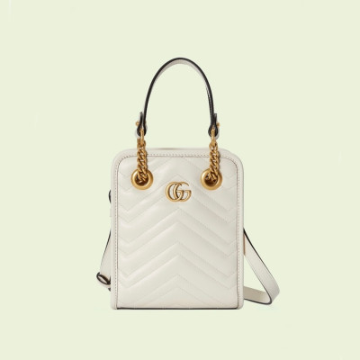 구찌 여성 화이트 마몬트백 - Gucci Womens White Marmont Bag - gu488x