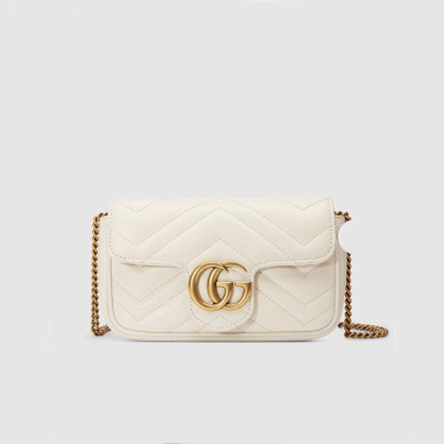 구찌 여성 화이트 슈퍼 미니 마몬트백 - Gucci Womens White Marmont Bag - gu515x