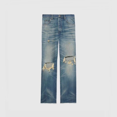 구찌 남성 블루 청바지 - Gucci Mens Blue Jeans - gu537x