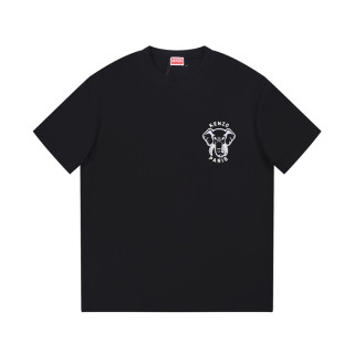 겐조 남/녀 블랙 크루넥 반팔티 - Kenzo Unisex Black Tshirts - ken217x